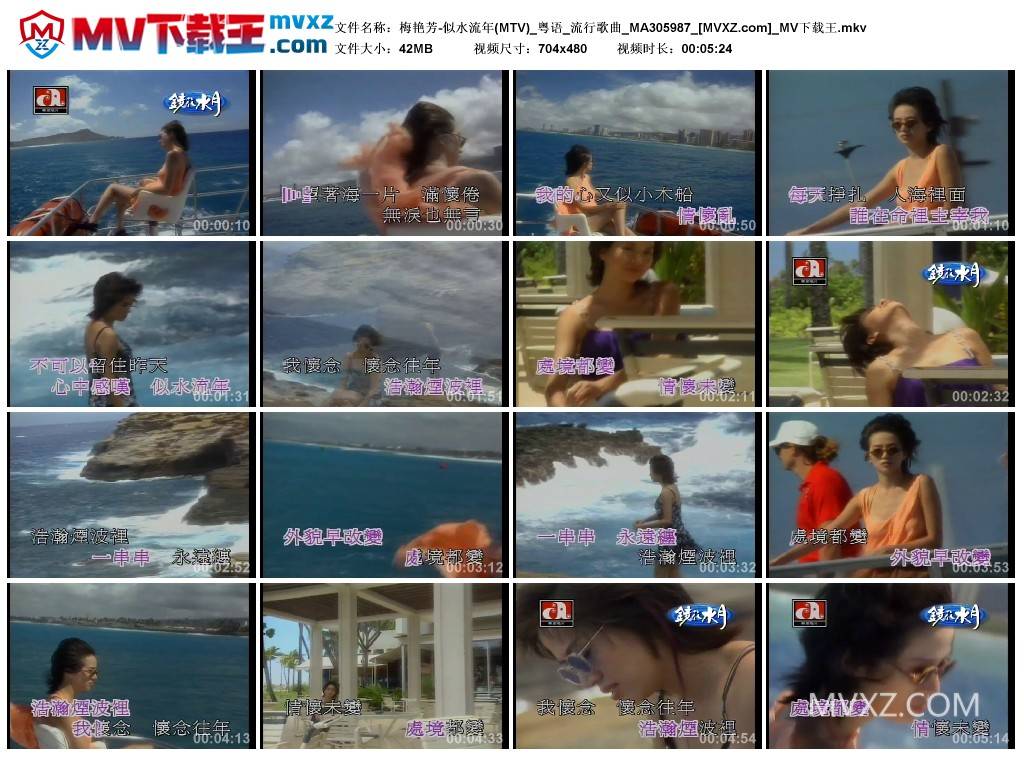 梅艳芳-似水流年(MTV)_粤语_流行歌曲_MA305987
